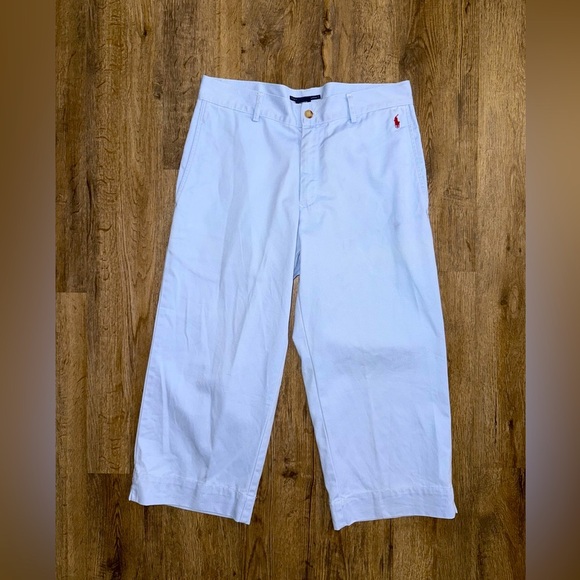 Ralph Lauren Sport • Wide Leg Chino Cropped Pants - Picture 1 of 8